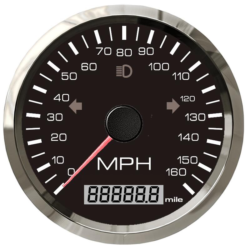 Universal 85MM GPS Speedometer Gauge for Motorcycle Marine Boat Truck 125 200 Kmh MPH Speed Gauge Meter