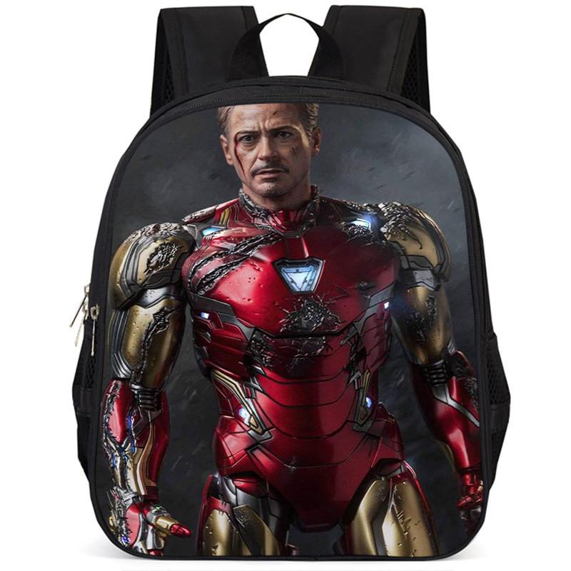 Stylowy plecak dla dzieci Iron Man 15 cali, duża pojemność, lekki, wykonany z tkaniny Oxford