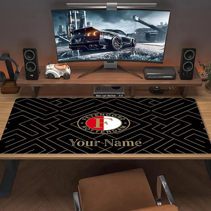 Feyenoord Custom Name Large Size Mouse Pad Large Gaming Table Cushion Non-slip Laptop Tablet Big Mousepad XXL Mat Mini PC Playmat With Lock Edge