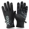 Autumn and Winter Warm Gloves Men Plus Velvet Thickened Cold Proof Waterproof Zipper Cycling Gloves Anti Slip Touch Screen Outdoor Sports