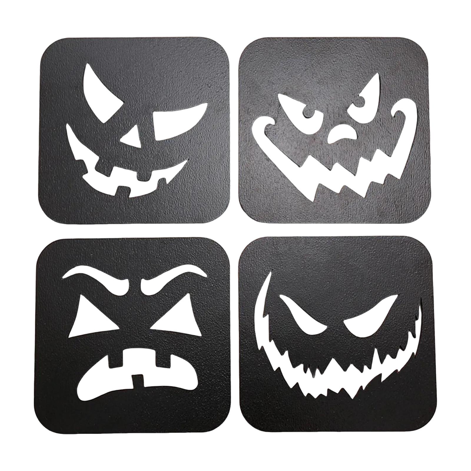 

4pcs Halloween Light Luxury Series Wooden Coffee Anti-slip Mat Heat Insulation Home Decor One Size чёрный