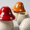 Cartoon Mushroom Ceramic Storage Jars Home Desktop Toothpick Holder Cotton Swab Organizer Kitchen Bathroom Decoratives Container