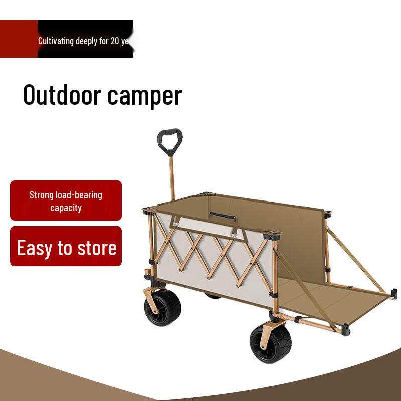 Outdoor Folding Camping Wagon with Sunshade