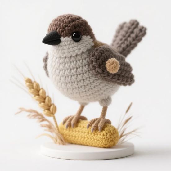 Emotional Bird Box 2025 DIY Crochet Kit 24 Bird Crochet Box Handmade Support Birds Kits with Yarn Hooks Instructions Countdown Calendar Decoration