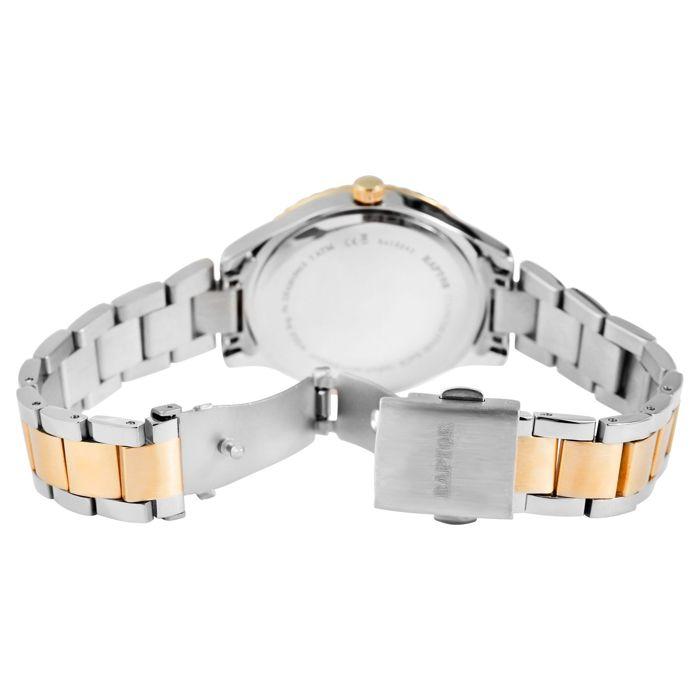 Montre femme - RAPTOR - Pia - Acier inoxydable bicolore argent/or - Cadran nacre 36 mm - Quartz Miyota 2035