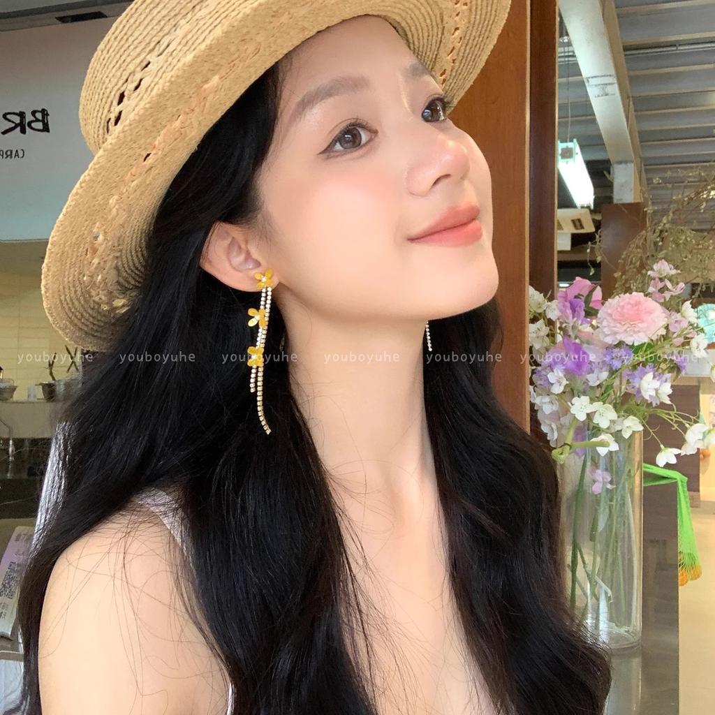 Summer Women's Unique Flower Tassel Earrings