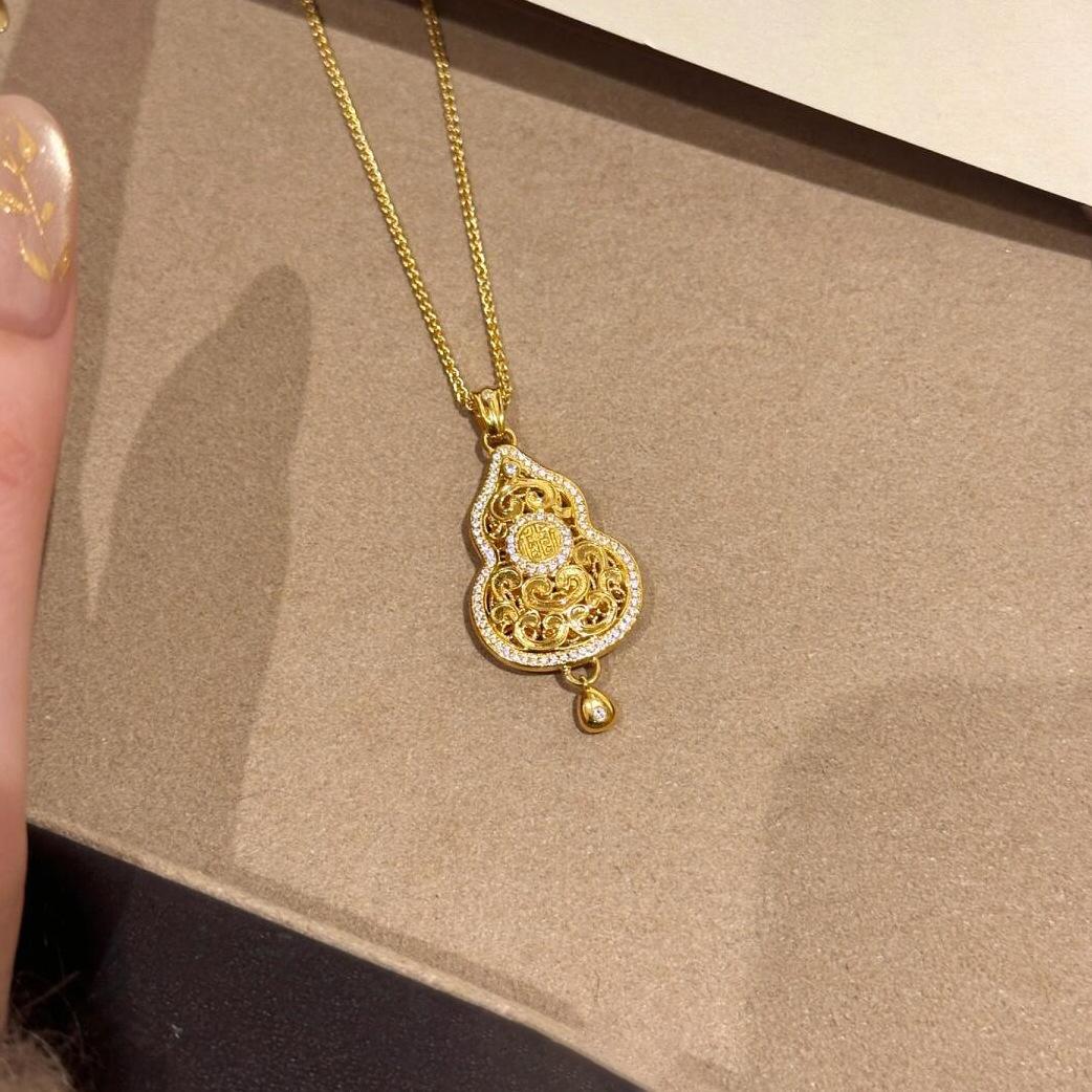 

Циркон кулон тыква ожерелье легкая роскошь нишевая мода ключичная цепочка новый товар ювелирные изделия