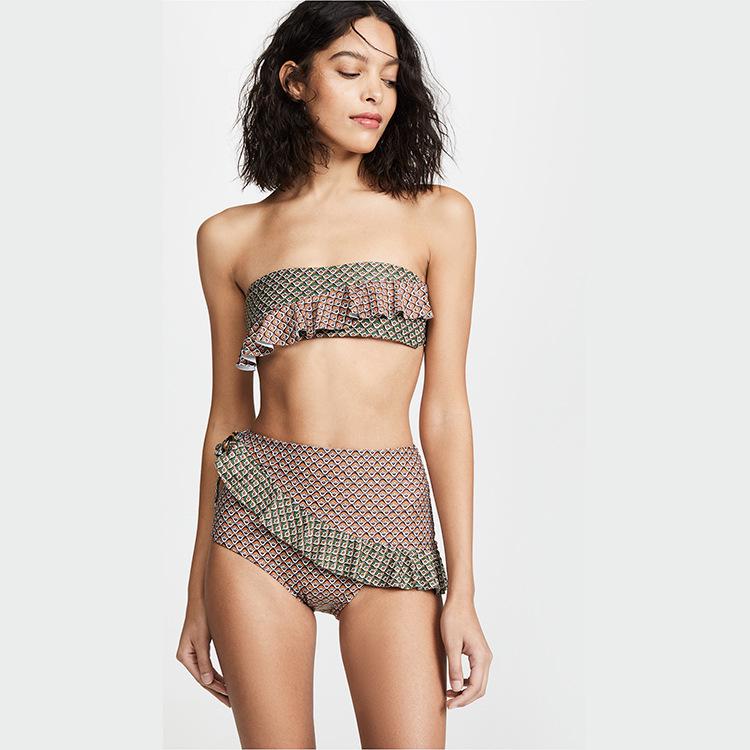 

Hot-Selling Sexy Strapless Bikini for Women - Backless, Tight, Split Swimwear Large