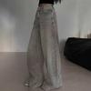 High Waist Straight Jeans Damen Locker Lässig Denim Hose Tägliche Straßenhose
