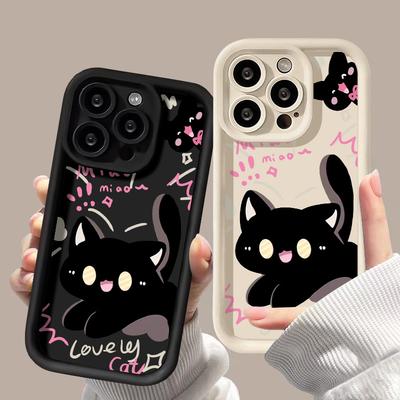 Soft TPU Phone Case For IPhone 17 Pro Max 11 13 16 15 14 12 Air 17 Pro Max 16 Pro Max Shockproof Cat Animal Painted Funda Cover