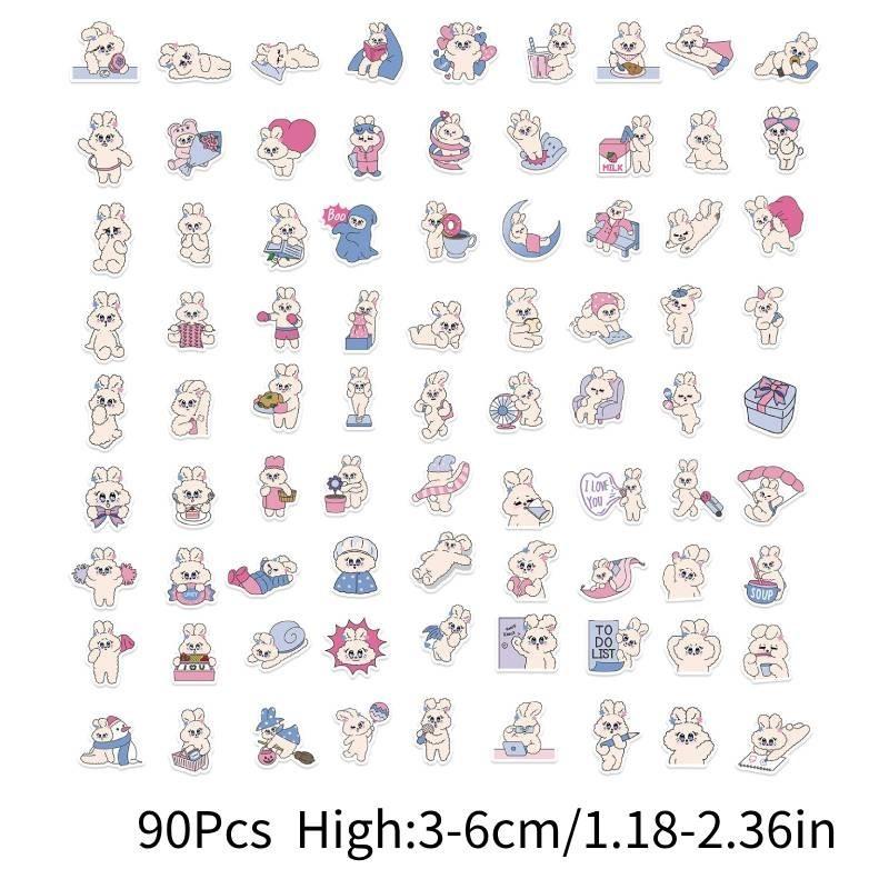 

Lollipop Bunny 90pcs Graffiti Sticker Guitar Notebook Luggage Decoration Picture