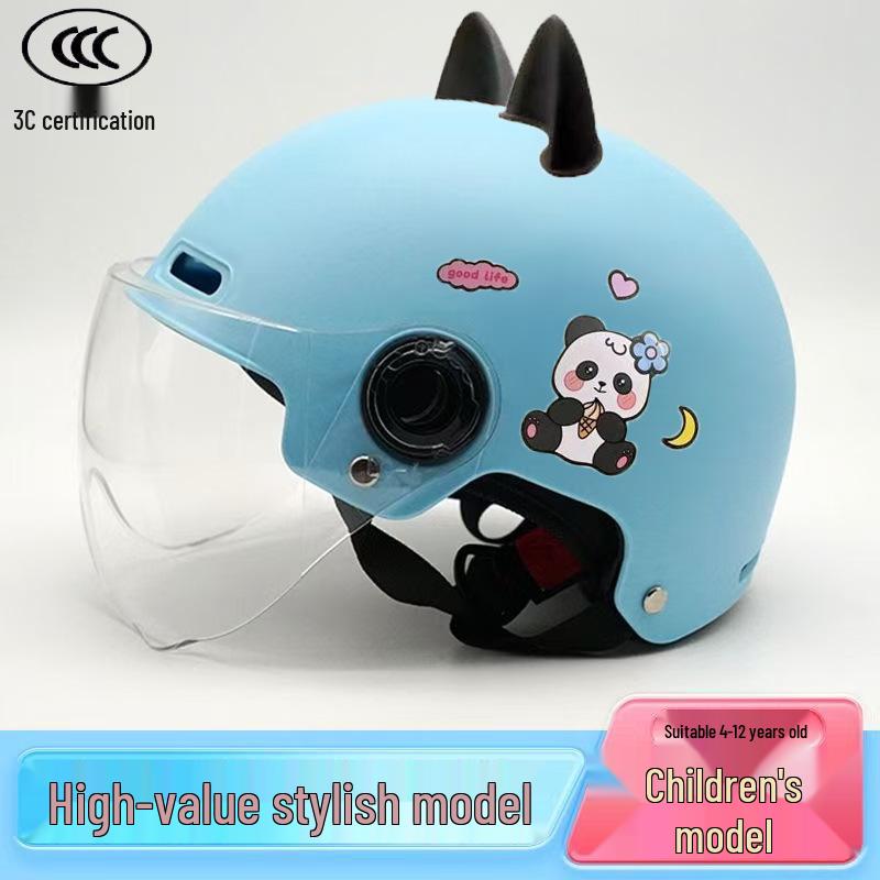 3C Certified Kids' Electric Bike Helmet: Cute, Breathable, Lightweight, Sun-Protective for Boys & Girls