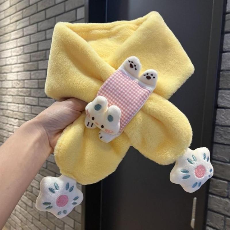 

Children s Scarf Winter Girls Plush Neck Cover Girls Thickenedneck Protection Children s Scarf жовтий