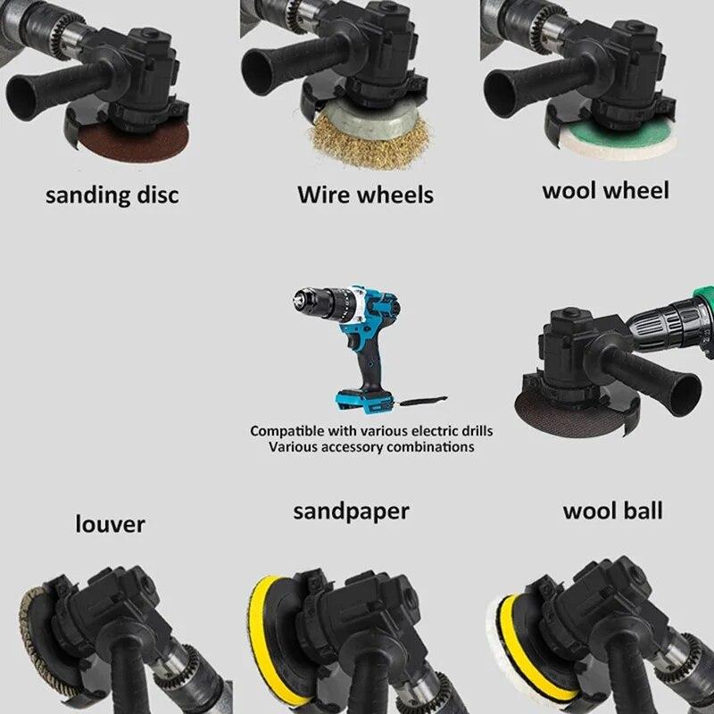 Holzbearbeitungswerkzeuge Elektrischer Bohrer zum elektrischen Hammer Winkelschleifer Konverter Umwandlungskopf Leistungsmodifizierter Werkzeugadapter DIY Holzbearbeitungsmaschine