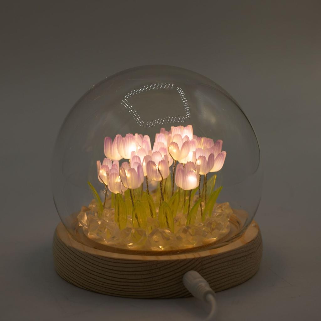 Floral Glow Garden Dome – 20 Tulips – LED USB
