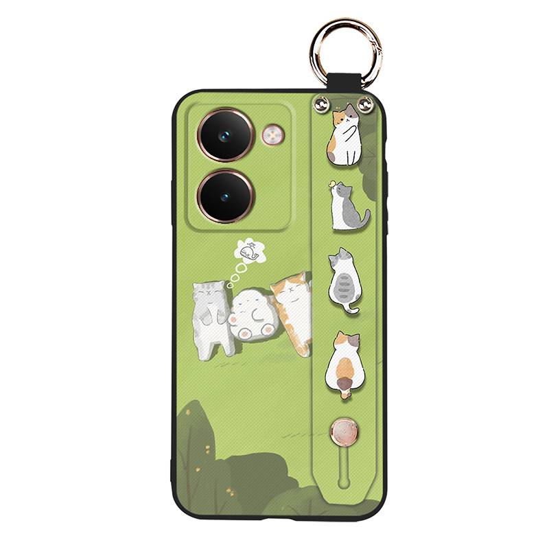 Back Cover Kickstand Phone Case For Realme P3 Ultra 5G Dirt-resistant Durable Cute Wristband Fashion Design Protective