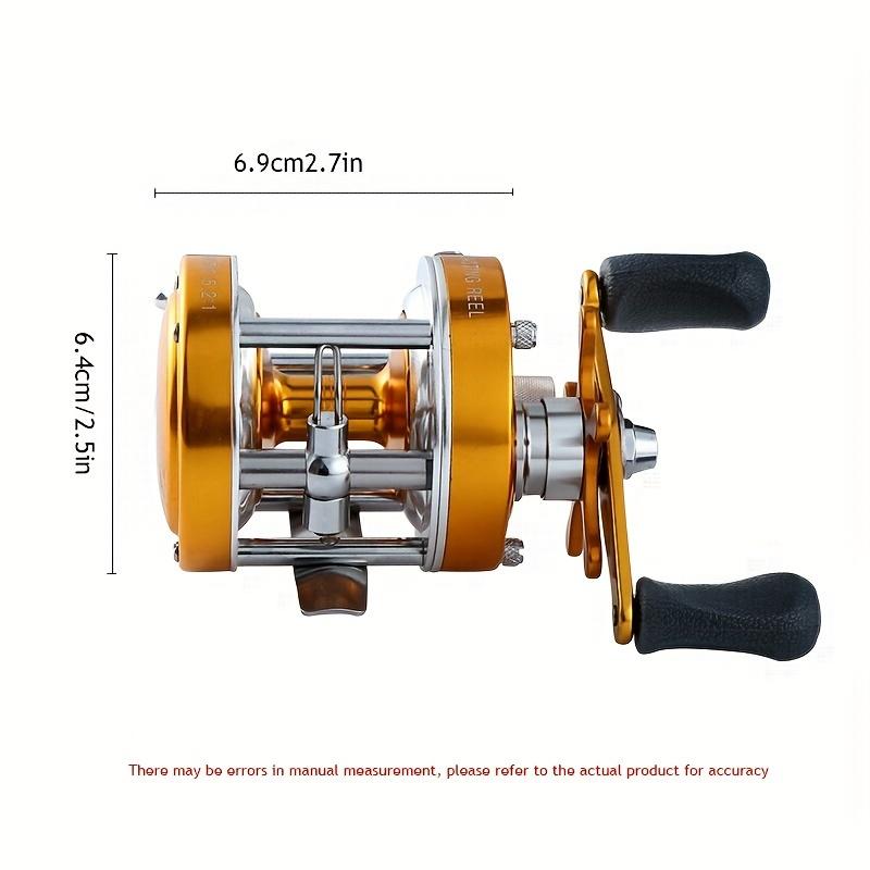 Stainless Steel Baitcasting Reel - Ambidextrous, Full Metal Construction with Centrifugal Brake System for Sea & Boat Fishing