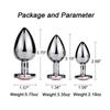 Metal Anal Plug for Women Men Couples Butt Plug Butt Toy Adult Game Masturbator Anal S/M/L Diamond Sex Toy for Adult Products