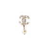 Chanel Double C Pearl Pendant Metal Earrings Women Earrings Gold Pearl-White AB5737-B04938-NB264