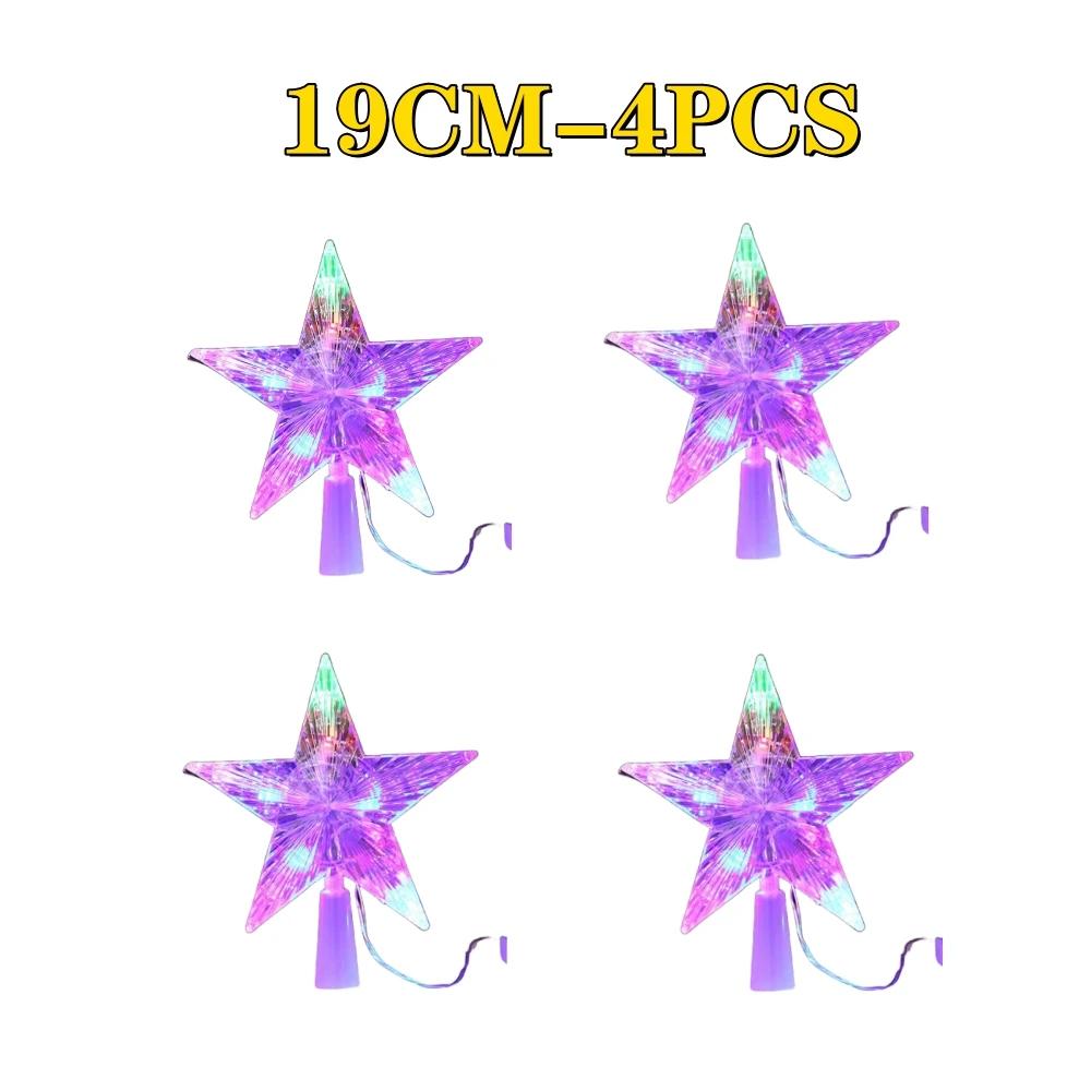 LED Pentagram Christmas Tree Top Lights New Year Decoration Garland Fairy Lights Party Wedding Christmas Decoration