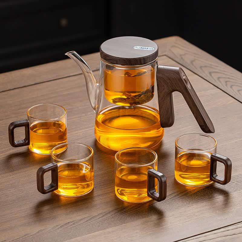 Magnetic Heat-Resistant Glass Tea Infuser Pot