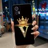 Phone Case For Motorola Edge 30 Lite/Motorola Edge 30 Neo 5G Black Case Shockproof Soft Fashion Letter Crown Cover
