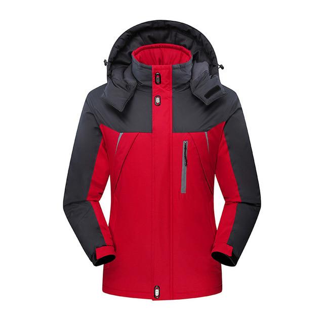 Winter Jacket Men Women Fashion Warm Outdoor Jackets Fleece Lined Waterproof Ski Snowboard Coat Plus Size