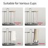 Stainless Steel Rotating Cup Holder Large Capacity Upside-Down Glass Cup Storage Rack with Tray Saving Space Cup Drying Rack
