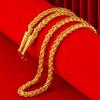 Alloy Gold Plated Snake Bone Necklace Imitation Gold Punk Style Chain for Women Club or Festival Wear