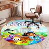 Gabby’s Dollhouse Printed Round Rug Carpet Chair Rug Area Rug Entryway Doormats,for Office Chair Living Room Bedroom Kitchen Room.