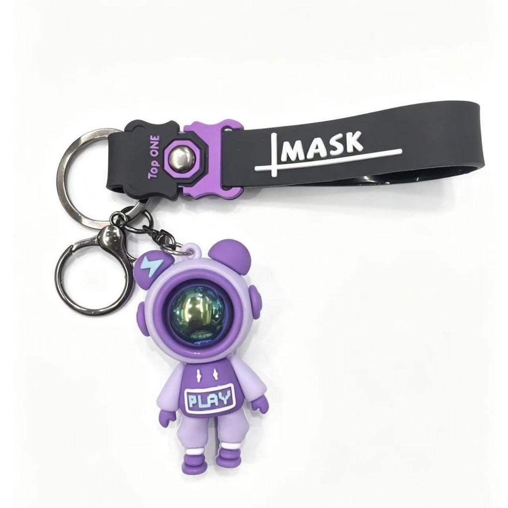 Creative Cartoon Lightning Astronaut Keychain & Backpack Pendant - Trendy Toy & Small Gift