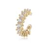Fashion Jewelry 925 Sterling Silver C-shape Zircon Earrings for Women Clip On Ear Cuff Earring Non Piercing Jewelry