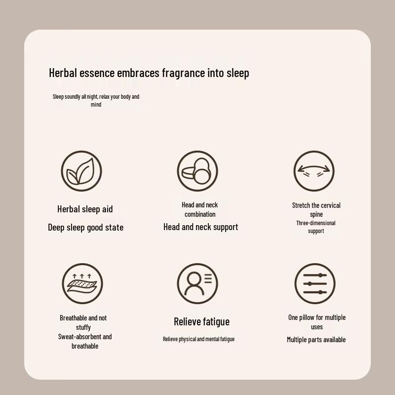 HEZHENG Herbal Ergonomic Cervical Memory Pillow