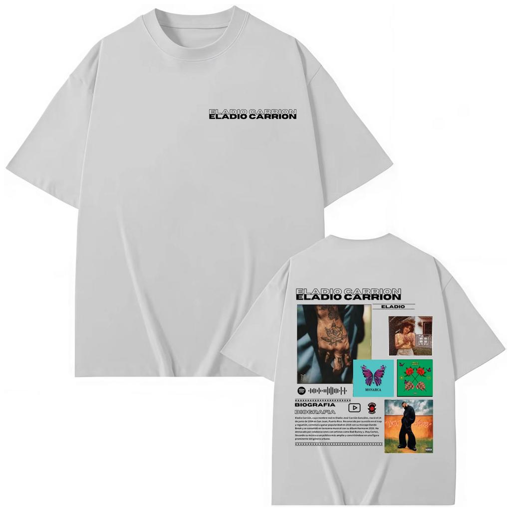 Rapper Eladio Carrion Album Graphic T Shirts Men Women Clothing Fashion Hip Hop T-shirt High Quality Cotton T-shirts