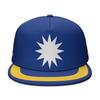 Nauru Free Custom Made Number Team Logo Flat Brimmed Cap Nru Country Travel Fishing Naurun Nation Republic Flag Hip-hop Hat