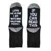 Custom Funny Socks If You Can Read This Leave Me Alone I Am Watching Hallmark Movies Letters Hosiery Christmas Appreciation Gift
