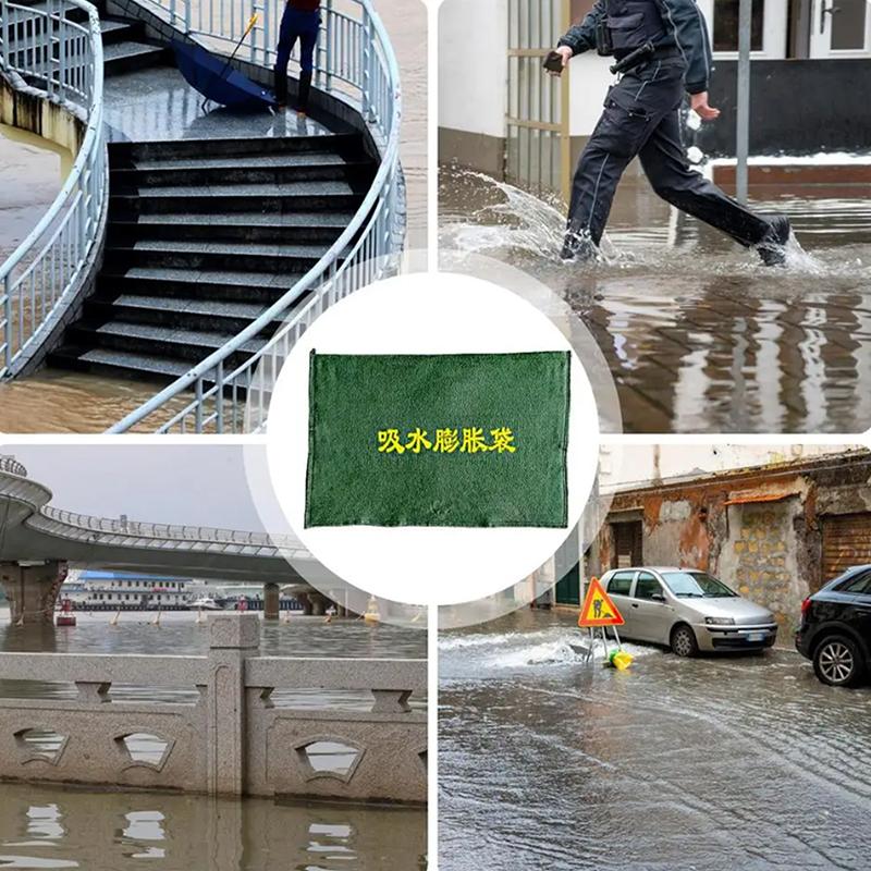 Water Absorbent Sandbags Flood Barrier Bags Reusable Flood Dam Bags For Home Garage Door Basement Absorbent Flood Dam Bags