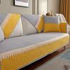 Simple Sofa Cushion for All Seasons, Pure Cotton Fabric, Fashionable Non-slip Cushion, Modern Winter Leather Sofa Cover