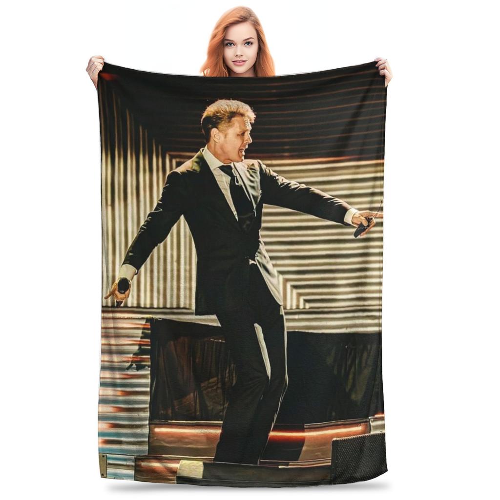 Flannel Throw Blanket El Sol De Mexico Luis Miguel Warm Plush Blankets Soft Bedding for Bed Living Room Home Travel Couch