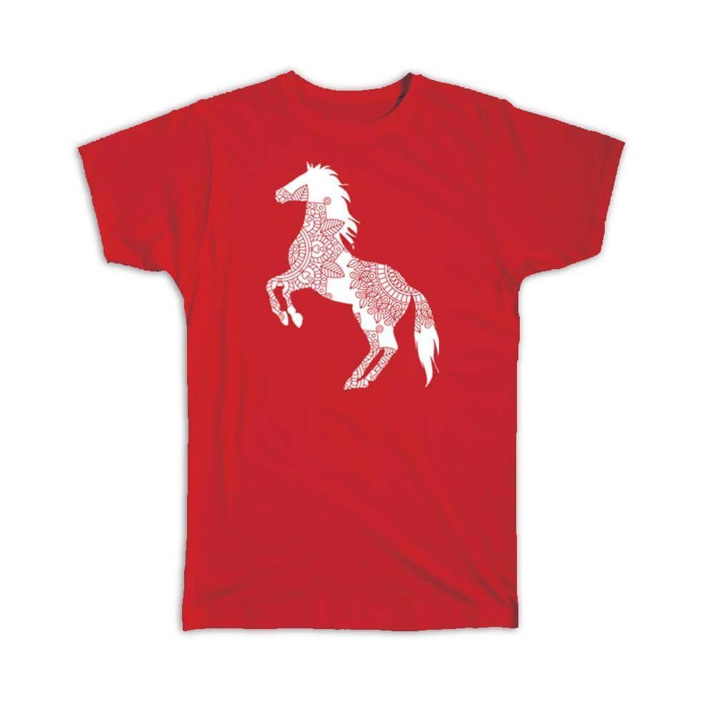 

Gift T-Shirt : Horse Mandala Print For Best Friend Birthday Feminine Trends 2XL
