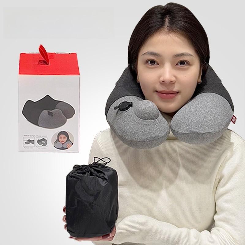 Modern Ushaped Cervical Pillow With Pvc Filling For Travel And Home Use