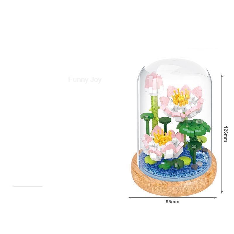 Non-Toxic Moc Creative Wisehawk Mini Flower Pot Plant Building Block Funny Tulip Decoration Bricks Diy Christmas Children Kids Toys Gifts