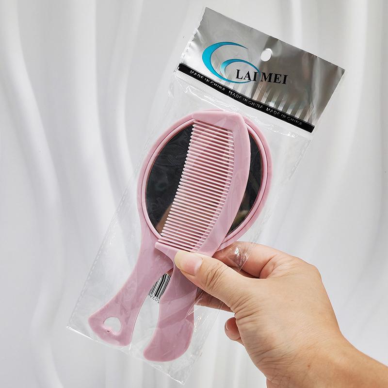 Handspiegel Kamm Set Haarbürste Make-up Tragbares Zubehör Gehalten Schminkspiegel Kompakt Mit Frau