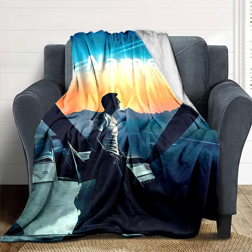 Customiz Name Personality Top Gun Maverick Blanket Soft &Warm Sofa Office Bed Travel Lunch Break Blanket, Gift Suitable All Seasons