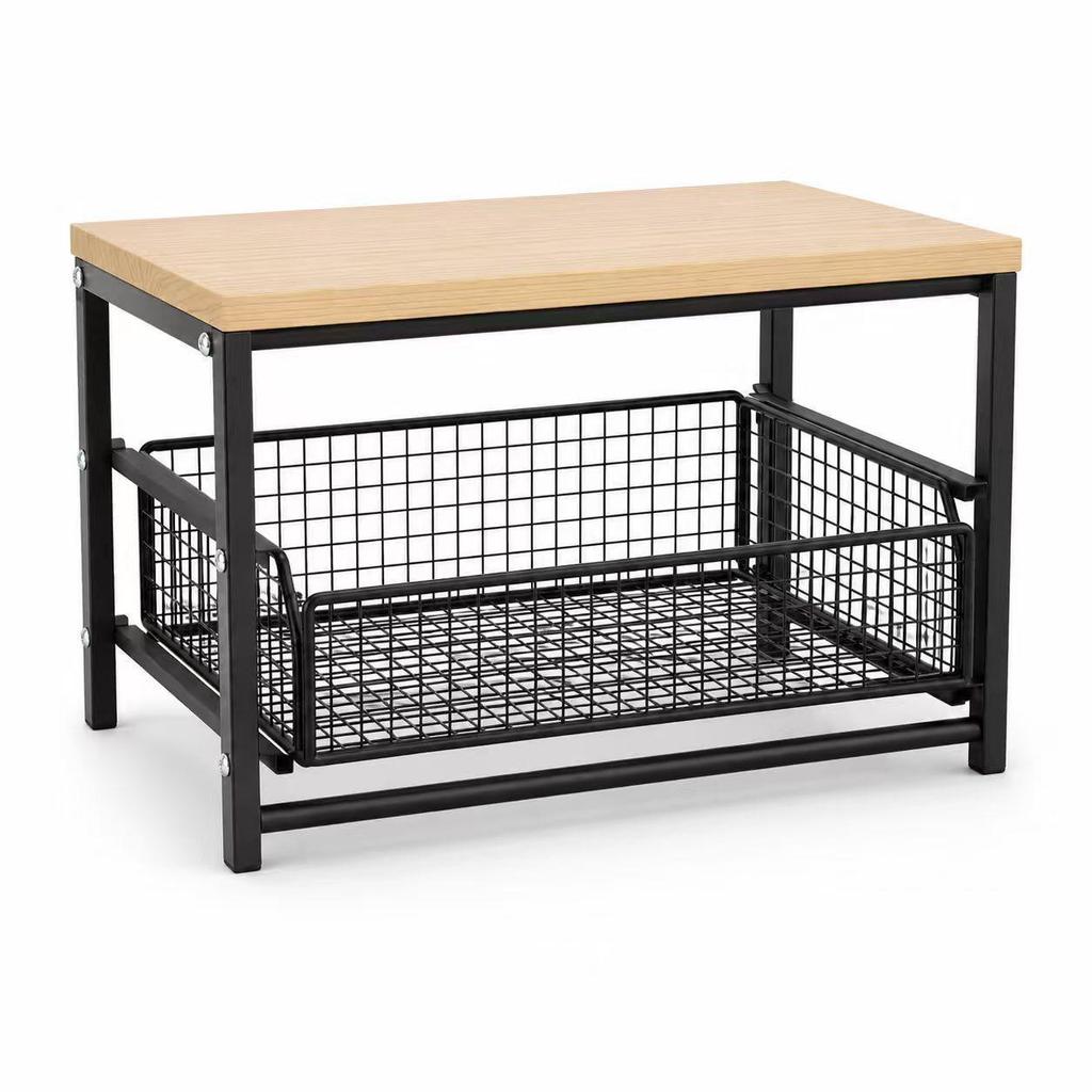 Countertop Microwave Oven Rack with Drawer for Kitchen Appliances
