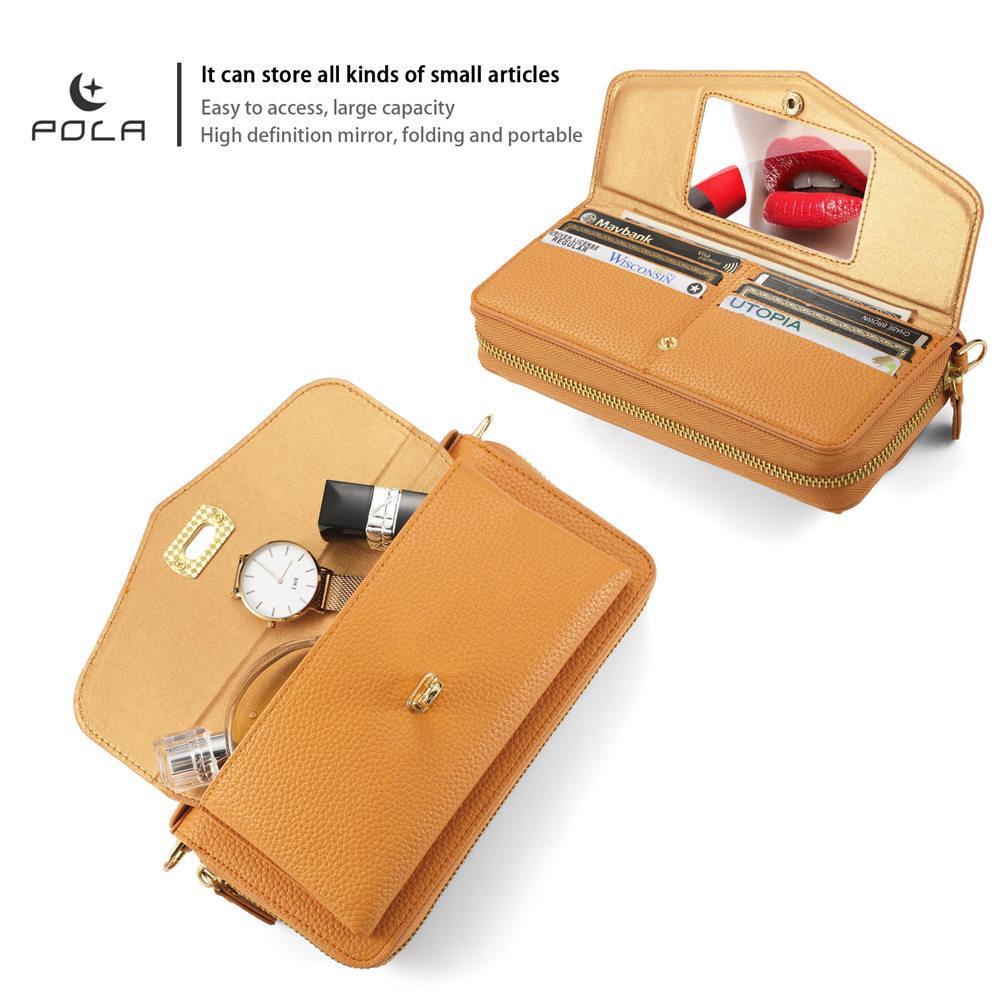 Detachable Lanyard Leather Wallet Cards Case For iPhone 17 17Air 16 15 14 Plus 13 12 11 Pro Max Crossbody Handbag Magnetic Cover