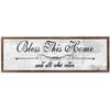 Bless This Home and All Who Enter Wood Frame Sign Rusitc Wood Hanging Plaque Farmhouse Wooden Signs for Home Decor 6x20In, 15x50cm