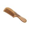 Carved Paulownia Wood Comb with Floral Design for Hair Care and Styling