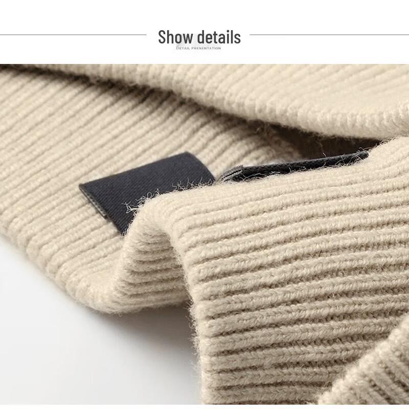 Shanshan Men's Heavyweight Machine Washable Thermal Half-High Neck Knit Sweater