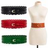 Leather Waist Cincher Corset Waist Belt Vegetable Tanned Leather Dress Waist Belt  for Women